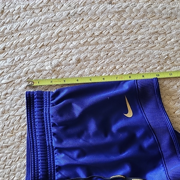Nike Running Dry Fit Blue Gold Logo Shorts S - Picture 10 of 12